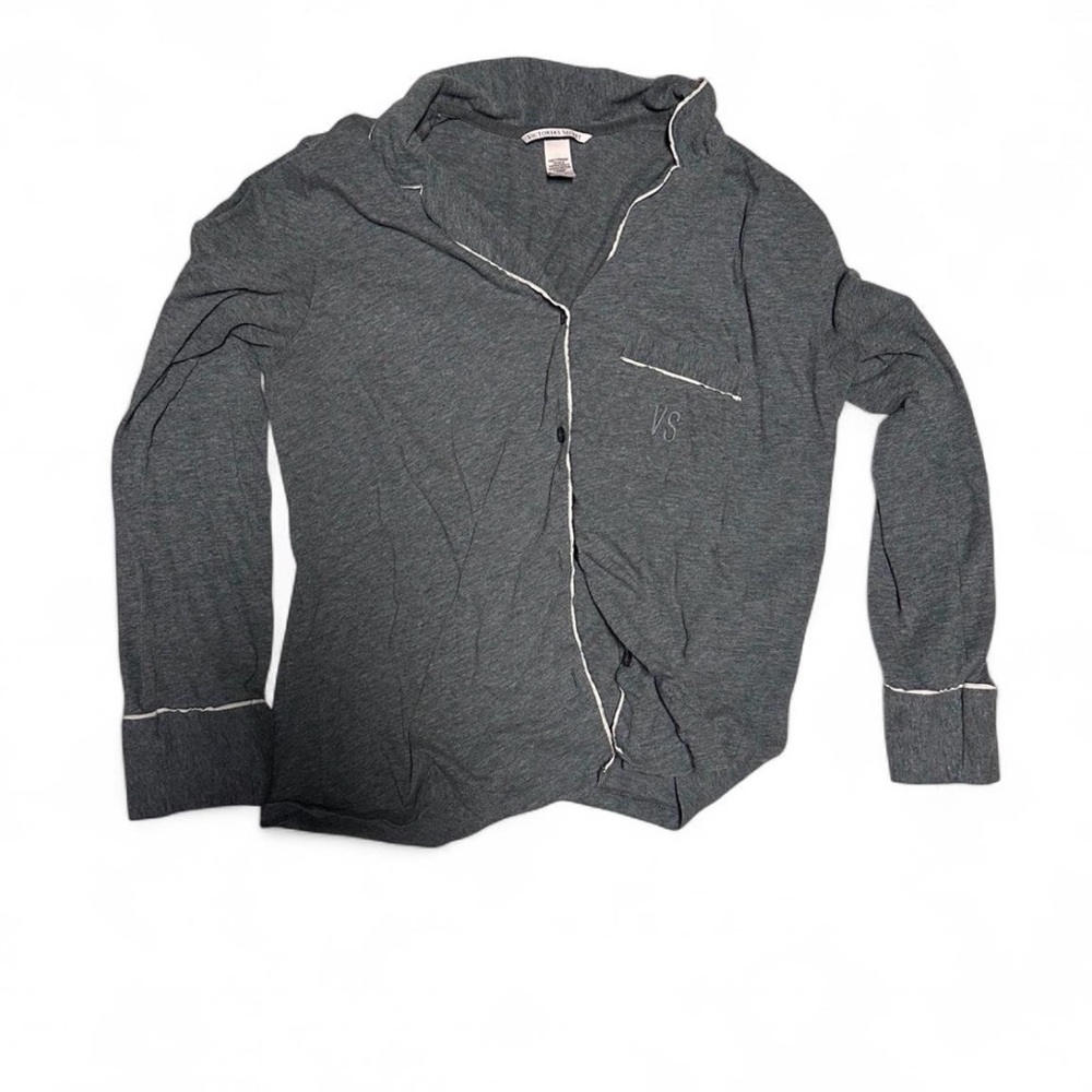Charcoal Gray Lightweight Button Sweater - Victoria's Secret